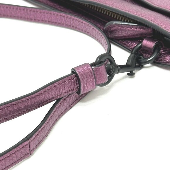 COACH 59958 Pop-up Wallet Messenger Bag Shoulder Bag Leather purple - Picture 8 of 13